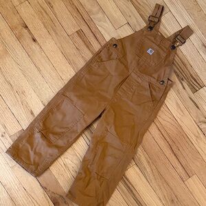 Carhartt Kids Brown Canvas Work Overalls